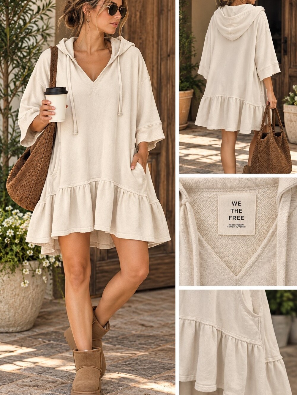 We The Free Lilly Tunic Sweatshirt BY Free People NWOT, XS